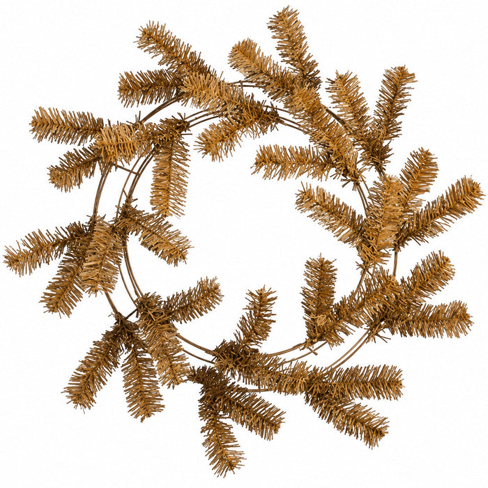 24" Artificial Pine Work Wreath -Light Brown (Pack of 12) - YW2024-BR/LT