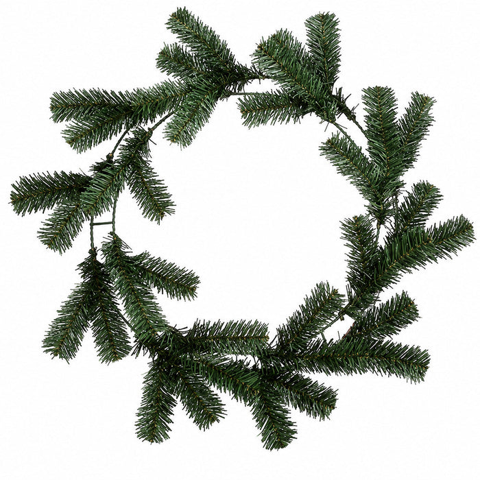 24" Artificial Pine Work Wreath -Green (Pack of 12) - YW2024-GR