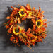 24" Artificial Pine Work Wreath -Orange (Pack of 12) - YW2024-OR