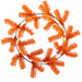 24" Artificial Pine Work Wreath -Orange (Pack of 12) - YW2024-OR