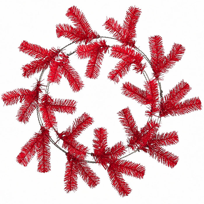 24" Artificial Pine Work Wreath -Red (Pack of 12) - YW2024-RE