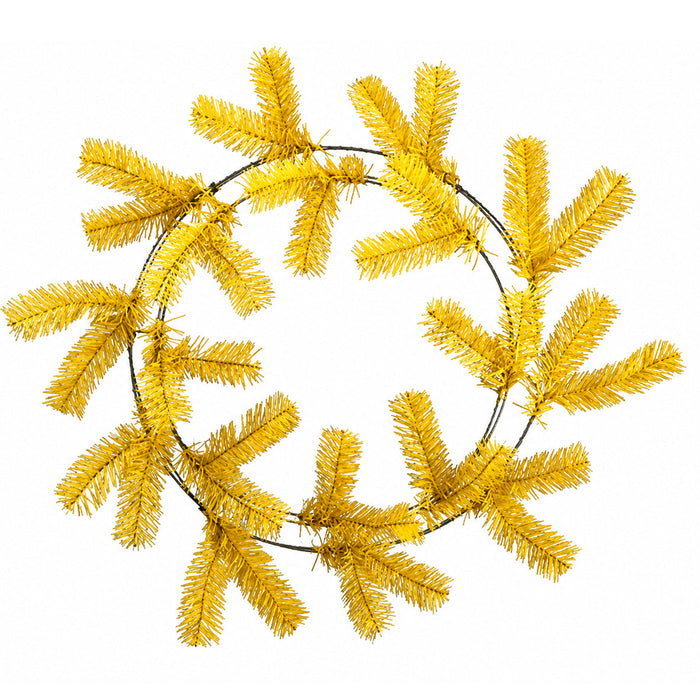 24" Artificial Pine Work Wreath -Yellow (Pack of 12) - YW2024-YE