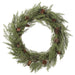 25" Artificial Cedar & Pinecone Wreath -Green/Brown - YWC021-GR/BR
