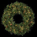30" Artificial Mixed Country Pine Wreath, Pre-Lit (Smart) -Green (Pack of 4) - YWC030-GR