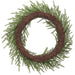 22" PE Soft-Touch Artificial Cypress Wreath -Green (Pack of 2) - YWC092-GR