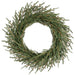 24" PE Soft-Touch Cypress Artificial Wreath -Gray/Green - YWC092-GY/GR