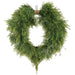 24" Artificial Club Moss Fern & Cedar Wreath -Green (Pack of 2) - YWC114-GR
