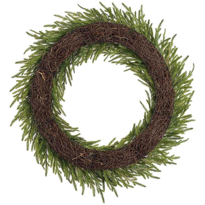 32" Artificial Cypress Wreath -Green - YWC116-GR