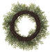 24" Iced Artificial Cedar Wreath -Green/Clear (Pack of 2) - YWC260-GR/CW