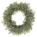 24" Iced Artificial Cedar Wreath -Green/Clear (Pack of 2) - YWC260-GR/CW