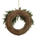 20" Cedar & Twig Artificial Wreath -Green/Brown (Pack of 6) - YWC535-GR/BR