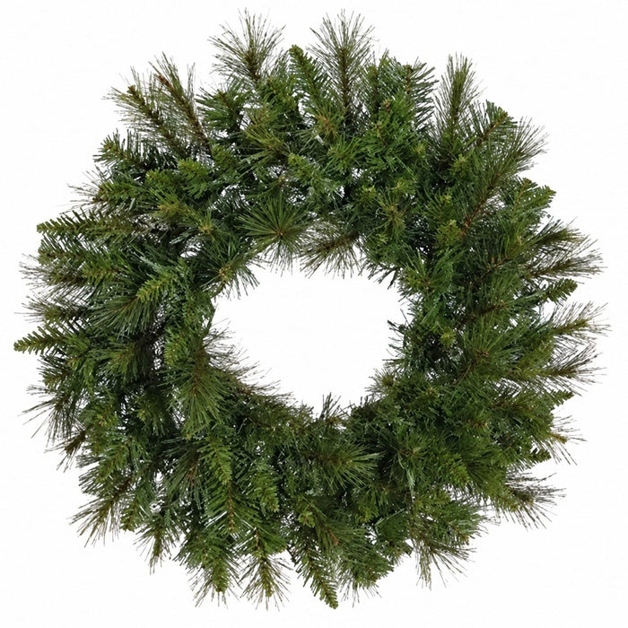 24" Artificial Canyon Mixed Pine Wreath -Green (Pack of 6) - YWC724-GR