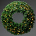 36" Artificial Evergreen Mountain Wreath, LED Pre-Lit -Green (Pack of 2) - YWE636-GR