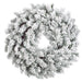 24" Artificial Blackmore Snowed Pine Hanging Wreath -Snow (pack of 4) - YWK301-SN