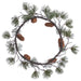 18" Needle Pine & Pinecone Artificial Wreath -Green/Brown (Pack of 4) - YWN006-GR/BR