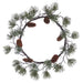 18" Needle Pine & Pinecone Artificial Wreath -Green/Brown (Pack of 4) - YWN006-GR/BR