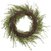 24" Artificial Pine & Club Moss Fern Wreath -Green (Pack of 2) - YWN145-GR