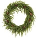 20" Artificial Cypress & Pinecone Wreath -Green/Brown - YWN330-GR/BR