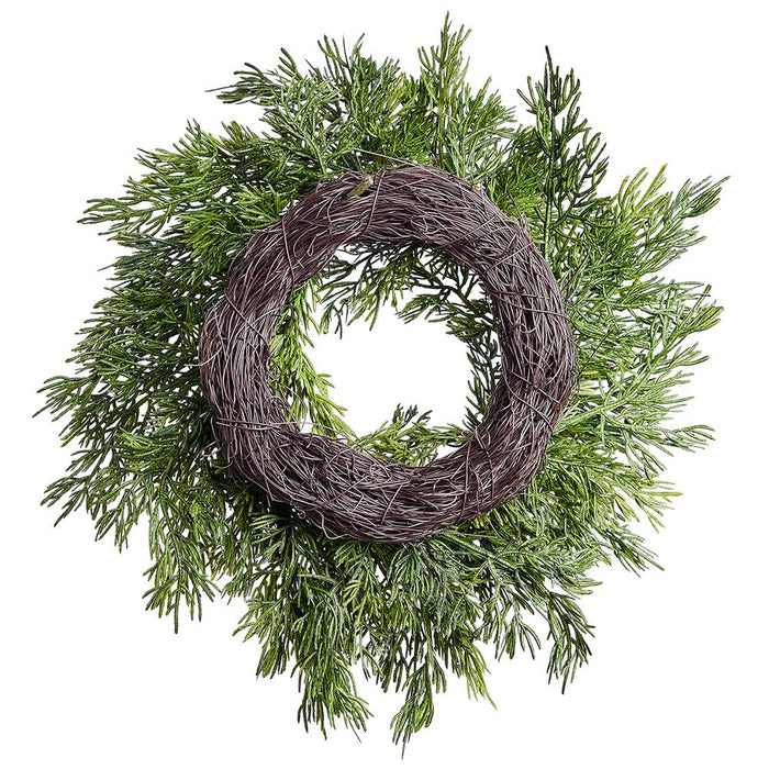 14" Juniper Artificial Wreath -Green (Pack of 2) - YWN429-GR