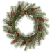 24" Artificial Pine & Pinecone Wreath -Green/Brown - YWN701-GR/BR