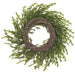 24" Pine & Twig Artificial Wreath -Green (Pack of 2) - YWP014-GR