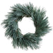 9" Needle Pine Artificial Wreath -Gray/Green (Pack of 12) - YWP029-GY/GR