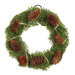 12" Artificial Pine & Pinecone Wreath -Green/Brown (Pack of 4) - YWP136-GR/BR