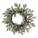 20" Snowed Artificial Pine & Plastic Pinecone Hanging Wreath -Green/Brown (pack of 2) - YWP252-GR/BR