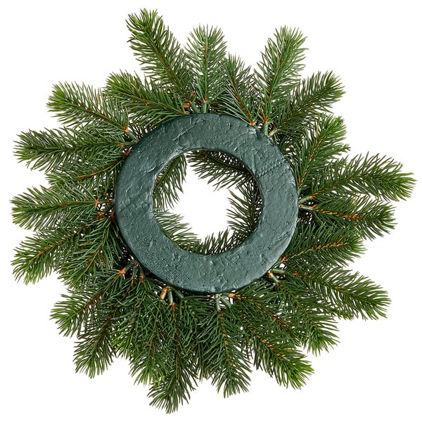 12" Artificial Pine Hanging Wreath -Green (pack of 4) - YWP266-GR