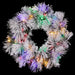 24" Flocked Pine Artificial Wreath, LED Pre-Lit (Multi-Mode) -Green/Snow (Pack of 2) - YWP421-GR/SN