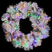 36" Flocked Pine Artificial Wreath, LED Pre-Lit (Multi-Mode) -Green/Snow - YWP423-GR/SN
