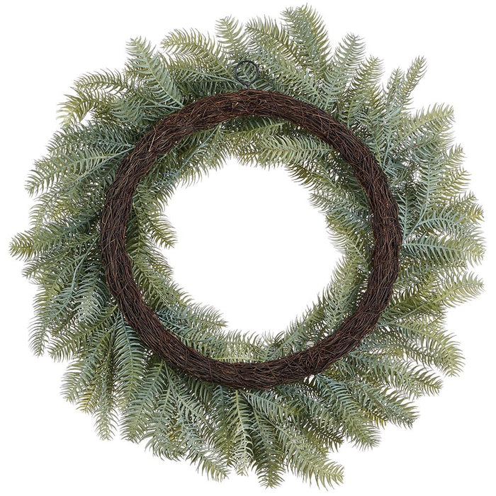 30" Artificial Pine Wreath -Green/Gray - YWP513-GR/GY