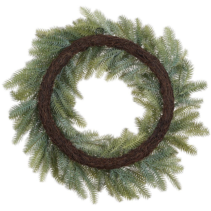 35" Artificial Pine Wreath -Green/Gray - YWP514-GR/GY