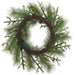 30" Flocked Artificial Pine & Pinecone Wreath -White (Pack of 4) - YWP550-WH/GR