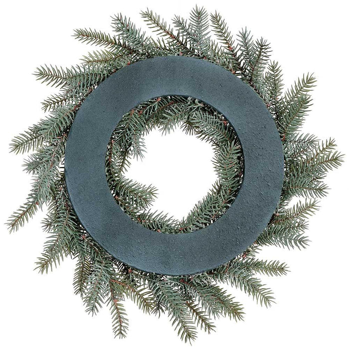 16" Artificial Pine Wreath -Green/Gray (Pack of 2) - YWP602-GR/GY