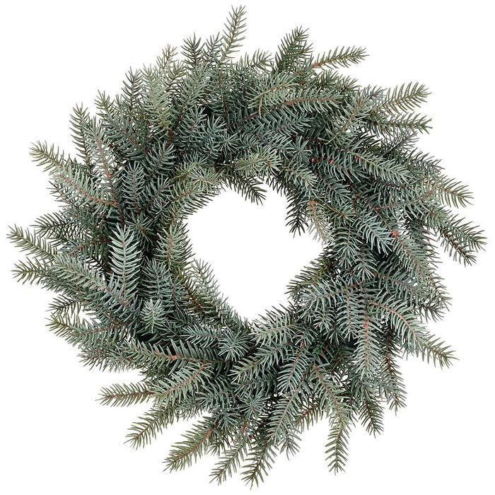 16" Artificial Pine Wreath -Green/Gray (Pack of 2) - YWP602-GR/GY