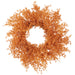 20" Flocked Artificial Halloween Pine Wreath -Orange - YWP628-OR