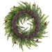 22" Iced Artificial Pine & Pinecone Hanging Wreath -Green/Brown (pack of 2) - YWP740-GR/BR