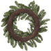 24" PE Soft-Touch Mixed Pine Artificial Wreath -Green (Pack of 2) - YWP763-GR
