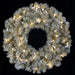 30" Artificial Tinsel Wreath, LED Pre-Lit -Platinum (Pack of 4) - YWT030-PM