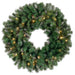 24" Windsor Pine Artificial Wreath, Battery LED Pre-Lit -Green (Pack of 4) - YWW802-GR