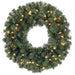 24" Battery Operated Windsor Pine LED-Lighted Artificial Hanging Wreath -Green (pack of 4) - YWW802-GR