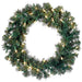 18" Artificial Windsor Pine Wreath, Pre-Lit -Green (Pack of 6) - YWW818-GR