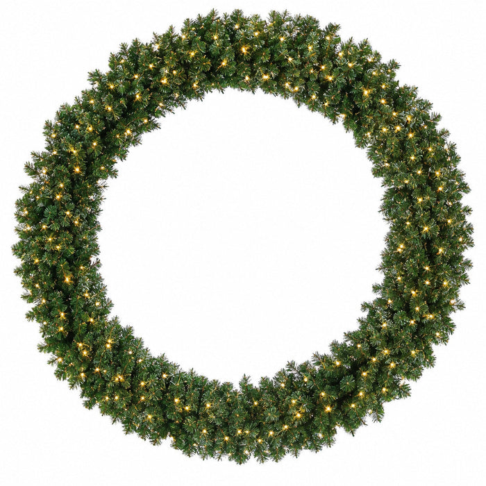 72" Artificial Windsor Pine Wreath, Pre-Lit -Green - YWW872-GR