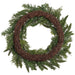 24" Mixed Pine & Juniper Artificial Wreath -Green - YWX003-GR
