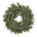 24" Faux Mixed Pine, Berry & Pinecone Wreath -Green/Red (Pack of 2) - YWX024-GR/RE