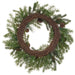 27" Pinecone & Mixed Pine Artificial Wreath -Brown/Green (Pack of 4) - YWX048-BR/GR