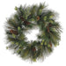30" Artificial Mixed Pine, Pinecone & Twig Hanging Wreath -Green/Brown - YWX418-GR/BR