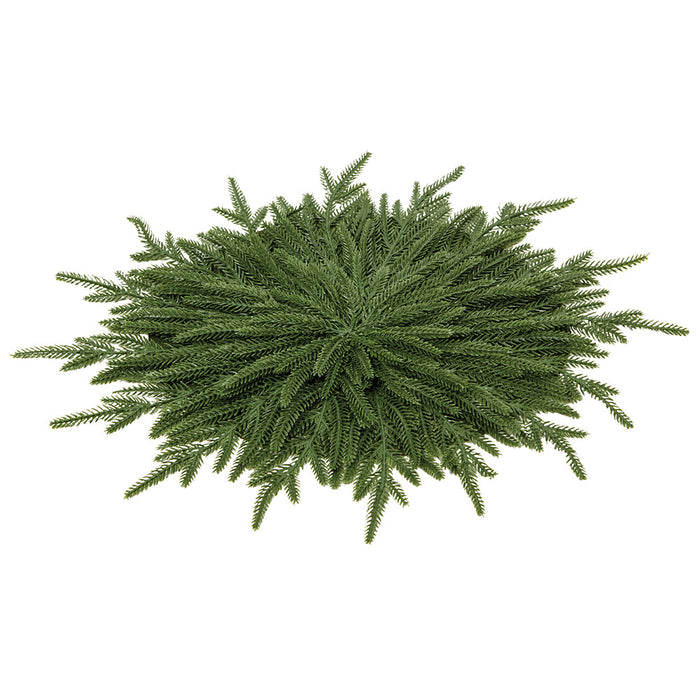 18" Wide Holiday Artificial Willow Pine Round Placement -Green (Pack of 6) - YZ7465-GR