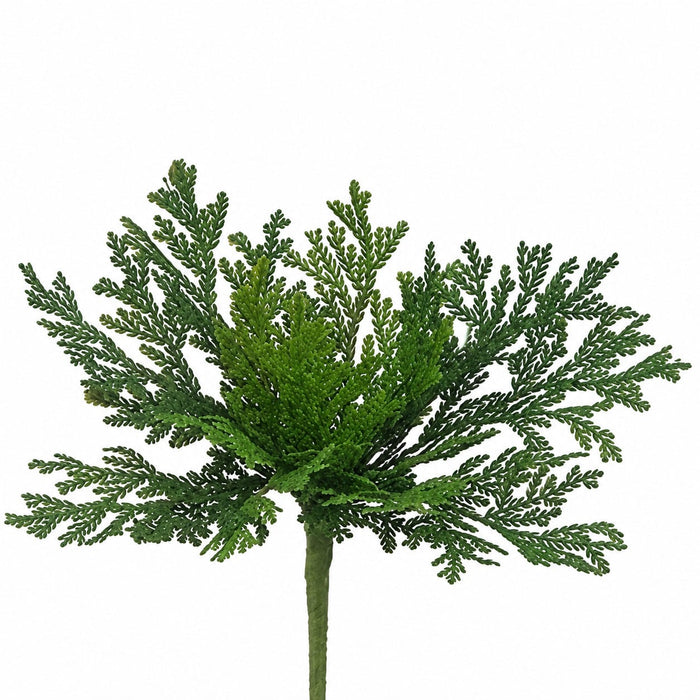 12" Plastic Cedar Artificial Plant -Green (Pack of 12) - YZC712-GR